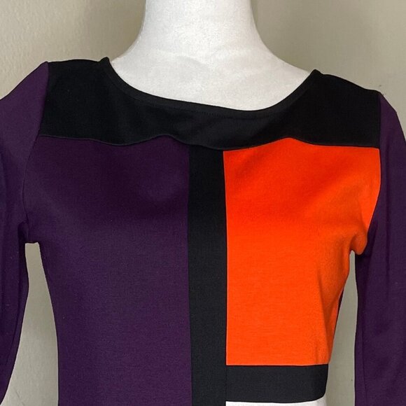 O'Stin Studio Women's Colorblock Mini Dress Date Night Business Casual Sz M - Picture 3 of 7